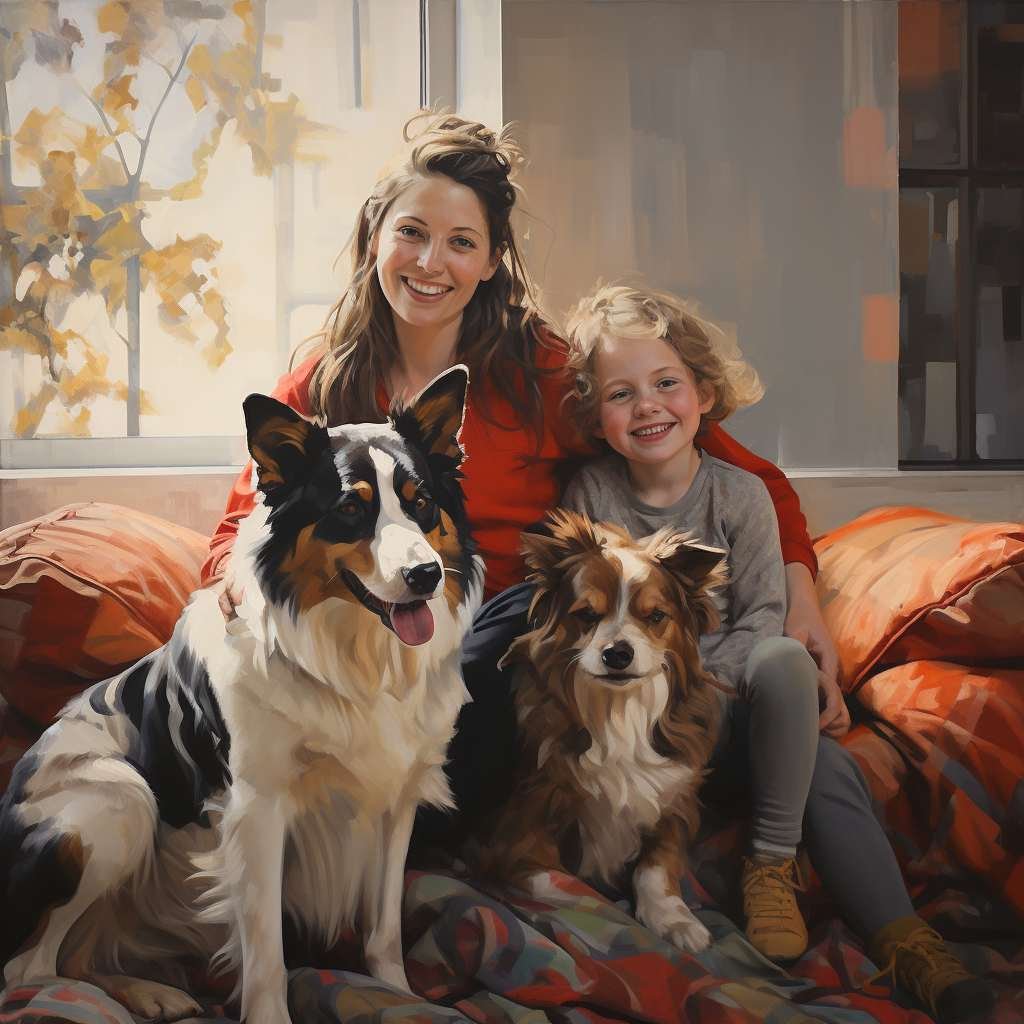 Dog and family