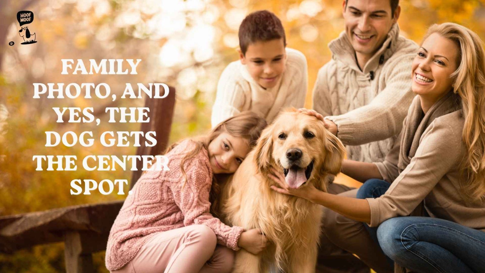 Pic With Dog Captions for Family and Group Photos